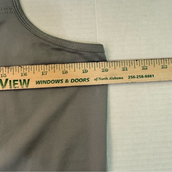 New Directions Wide Shoulder Straps Gray Tank Top - Picture 5 of 6